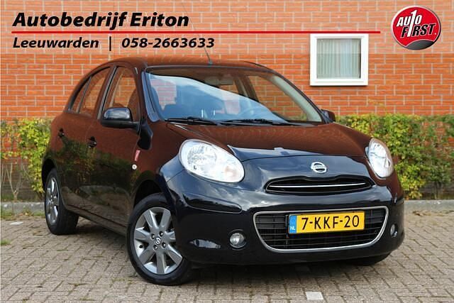 Zwart Gebruikt 2013 Nissan Micra S Hatchback | € 9.945 (Eerlijke prijs) - Afbeelding 1/4