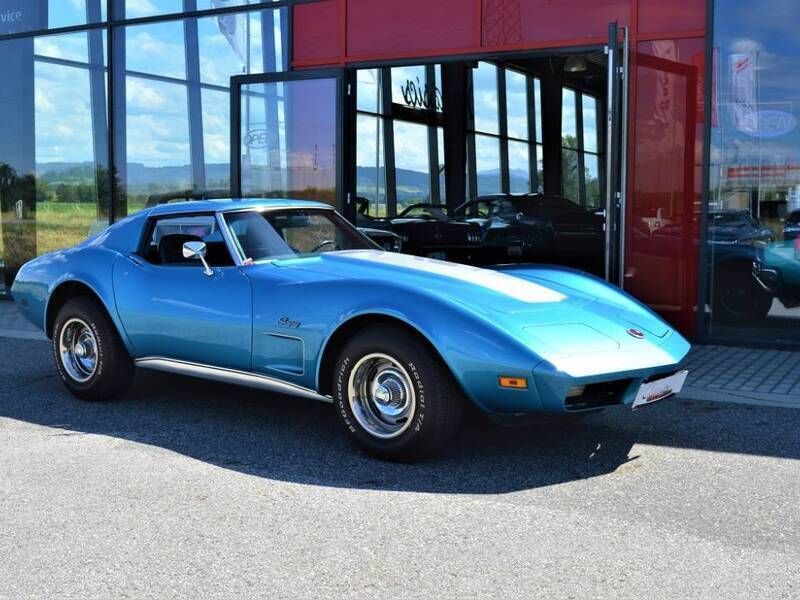 Blauwle mans blue metallic Gebruikt 1974 Chevrolet Corvette Stingray Coupé | € 34.900 - Afbeelding 1/4