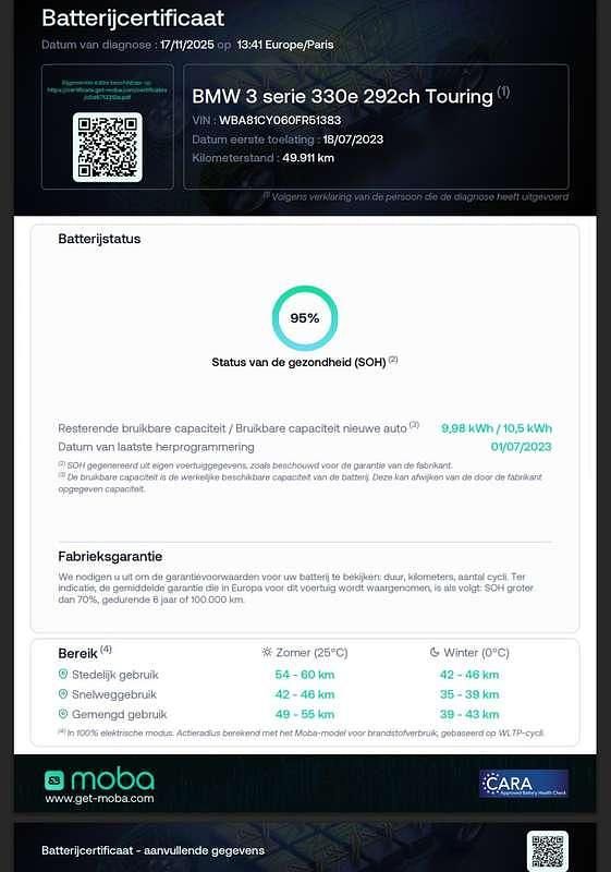 Occasion BMW 330e M Sport 2023 Zwart Stationwagen