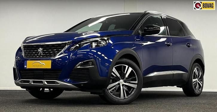 Blauw Occasion 2018 Peugeot 3008 GT-line SUV | € 16.995 (Super prijs) - Afbeelding 1/3