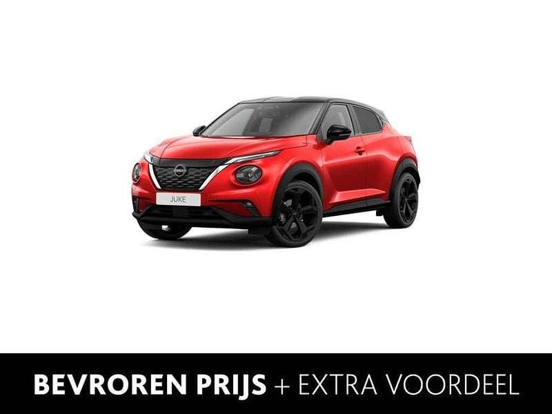 Two tone fuji sunset red / dak carbon black ( Nieuw 2026 Nissan Juke Pack SUV | € 34.126 (Eerlijke prijs) - Afbeelding 1/4