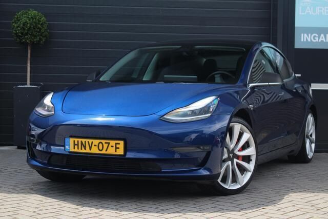 Blauw Gebruikt 2019 Tesla Model 3 Performance Sedan | € 22.495 (Eerlijke prijs) - Afbeelding 1/4