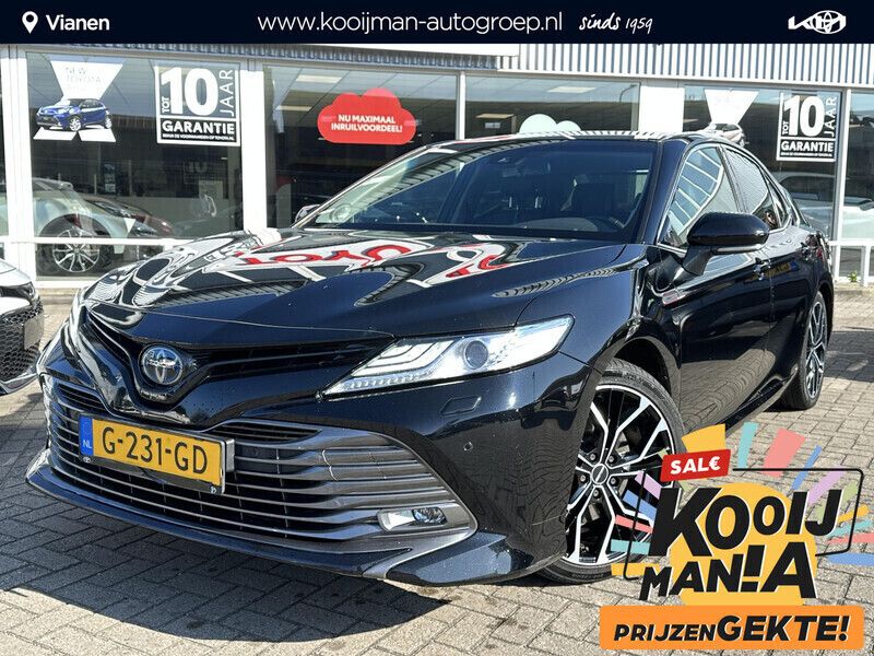 Zwart Gebruikt 2019 Toyota Camry Premium Sedan | € 24.950 (Eerlijke prijs) - Afbeelding 1/4