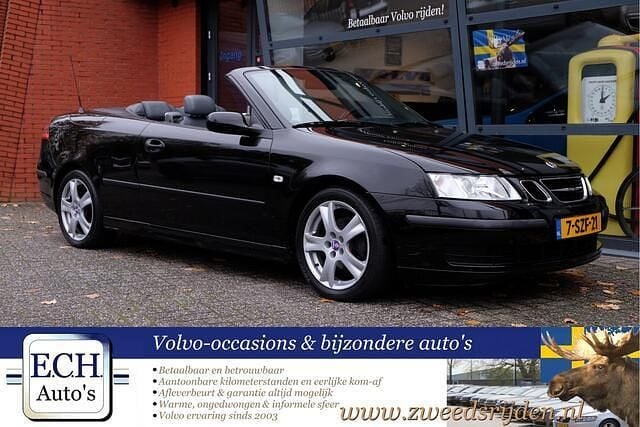 Zwart Gebruikt 2004 Saab 9-3 Cabriolet Linear Cabriolet | € 4.450 (Goede deal) - Afbeelding 1/4