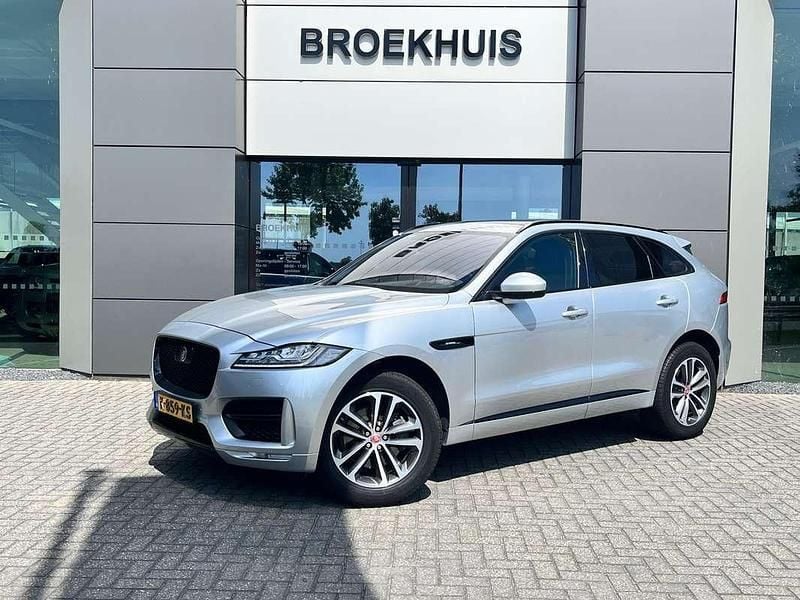 Indus silver (grijs metallic)zwart Gebruikt 2020 Jaguar F-Pace R-Sport SUV | € 39.800 (Goede deal) - Afbeelding 1/4