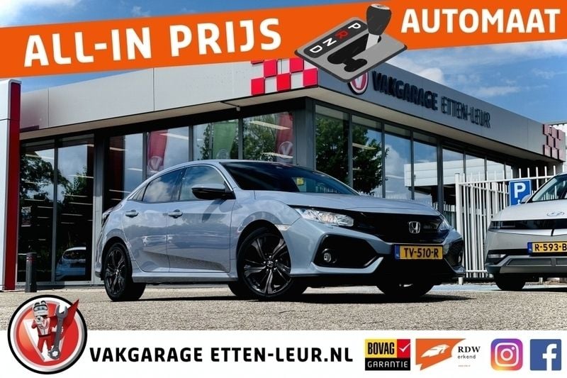 Grijs Gebruikt 2018 Honda Civic Elegance Hatchback | € 17.985 (Eerlijke prijs) - Afbeelding 1/4