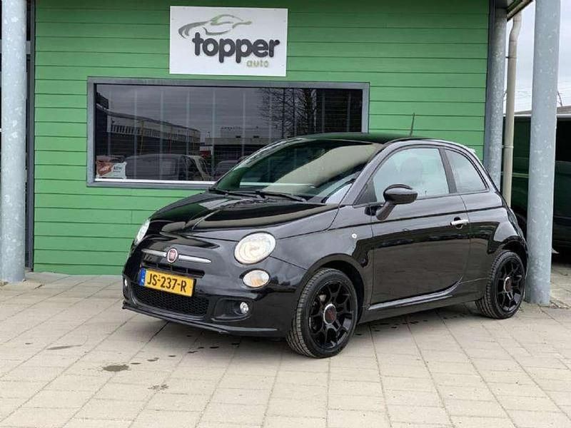 Zwart Gebruikt 2014 Fiat 500S Lounge Hatchback | € 4.999 (Goede deal) - Afbeelding 1/4