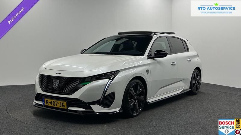Wit Gebruikt 2022 Peugeot e-308 GT Hatchback | € 27.500 - Afbeelding 1/4