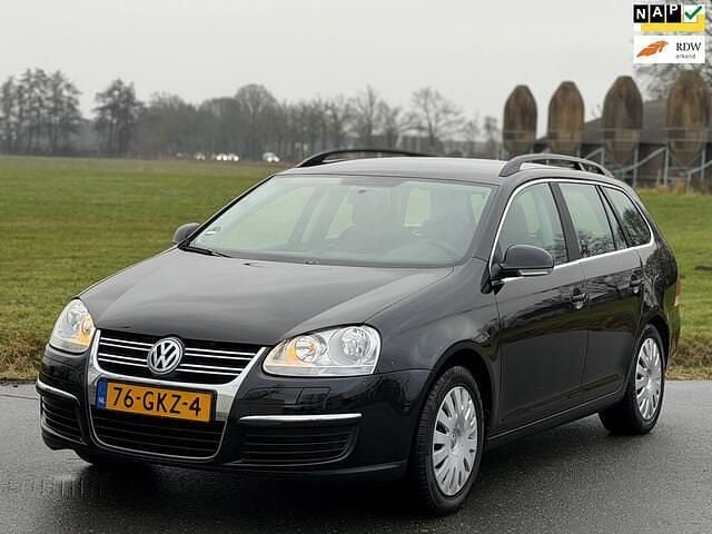 Zwart Occasion 2008 VW Golf V Comfortline Stationwagen | € 2.299 (Eerlijke prijs) - Afbeelding 1/4