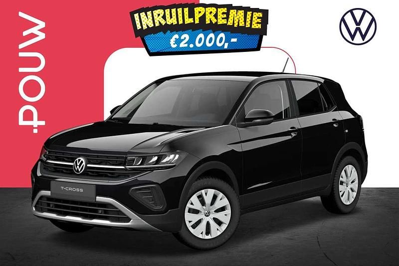 Zwart Nieuw 2025 VW T-Cross Edition SUV | € 29.850 (Goede deal) - Afbeelding 1/4