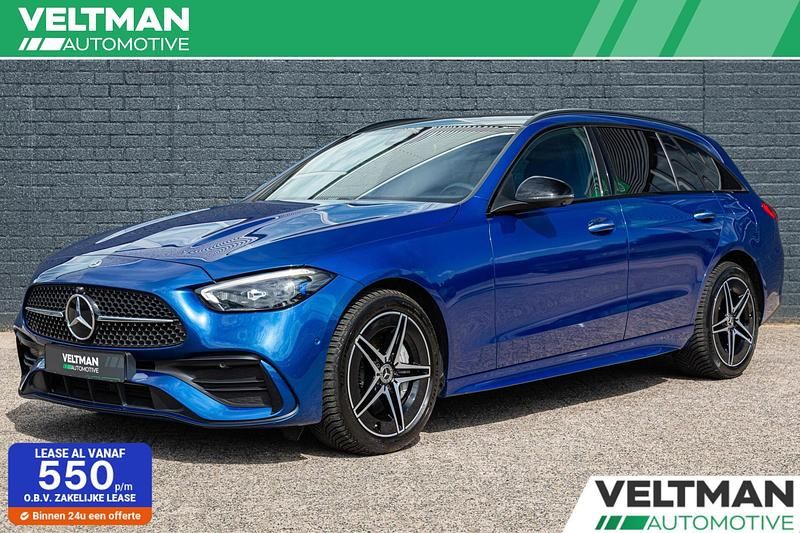 Blauw Gebruikt 2022 Mercedes C300e AMG line Sedan | € 41.495 (Super prijs) - Afbeelding 1/4
