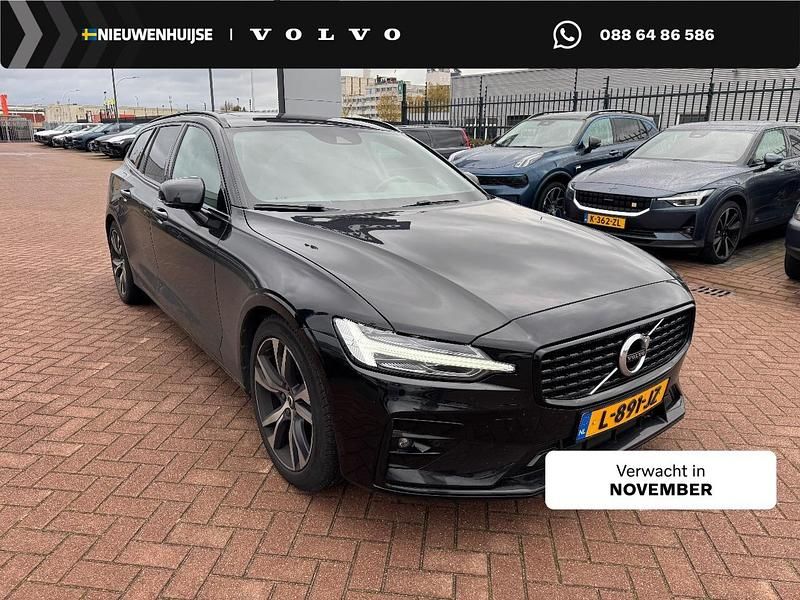 Zwart Gebruikt 2021 Volvo V60 R-Design Stationwagen | € 28.899 (Eerlijke prijs) - Afbeelding 1/3