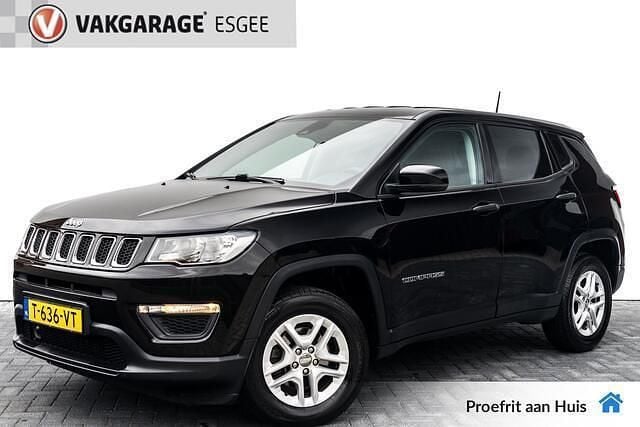 Zwart Gebruikt 2018 Jeep Compass Sport SUV | € 17.945 (Eerlijke prijs) - Afbeelding 1/4