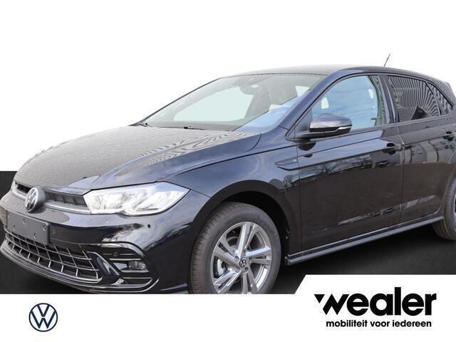 Zwart Nieuw 2024 VW Polo R-line Hatchback | € 33.688 (Eerlijke prijs) - Afbeelding 1/4