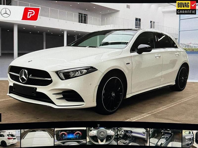 Wit Gebruikt 2021 Mercedes A250 AMG line Hatchback | € 29.995 (Eerlijke prijs) - Afbeelding 1/4