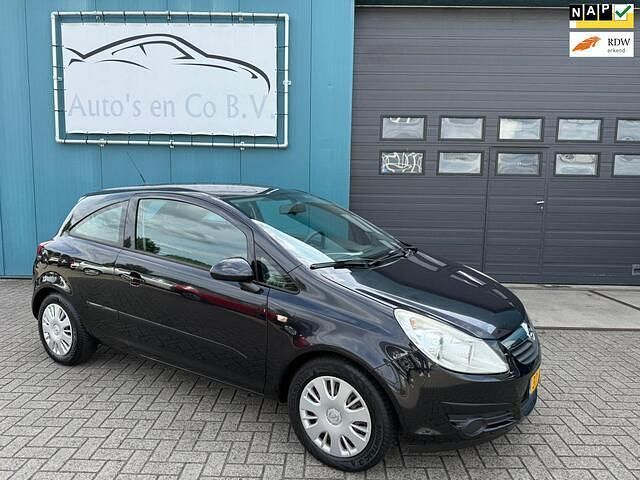 Zwart Gebruikt 2007 Opel Corsa Enjoy Hatchback | € 2.350 (Iets duurder) - Afbeelding 1/4