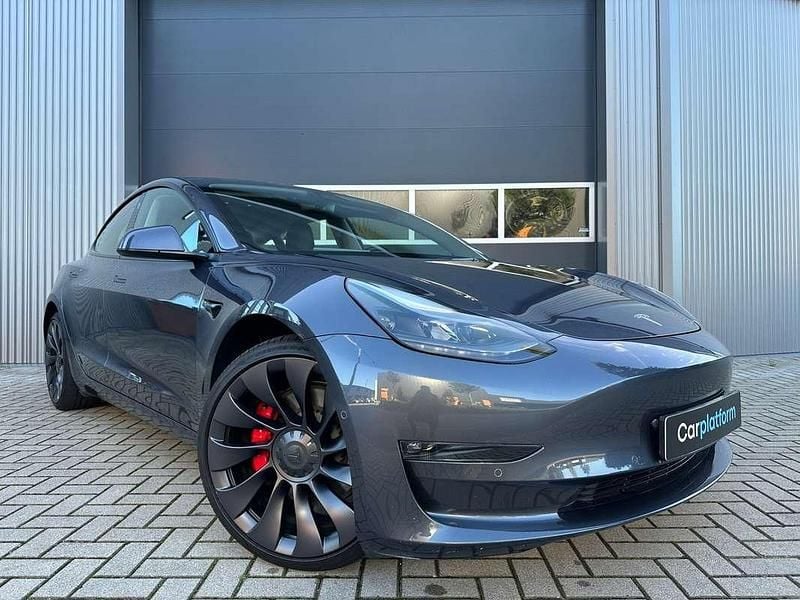 Grijs Gebruikt 2021 Tesla Model 3 Performance Sedan | € 33.950 (Duur) - Afbeelding 1/4