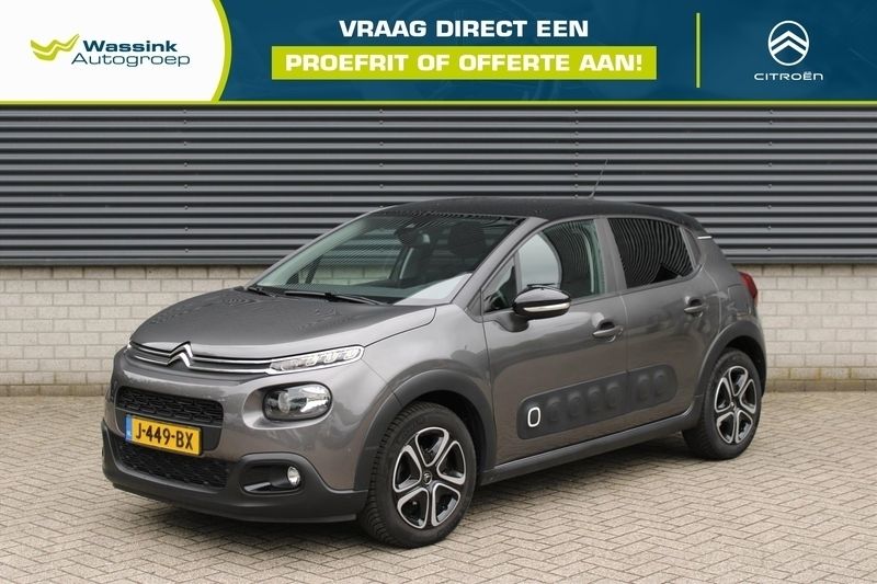 Grijs Gebruikt 2020 Citroën C3 Feel Hatchback | € 13.585 (Eerlijke prijs) - Afbeelding 1/4