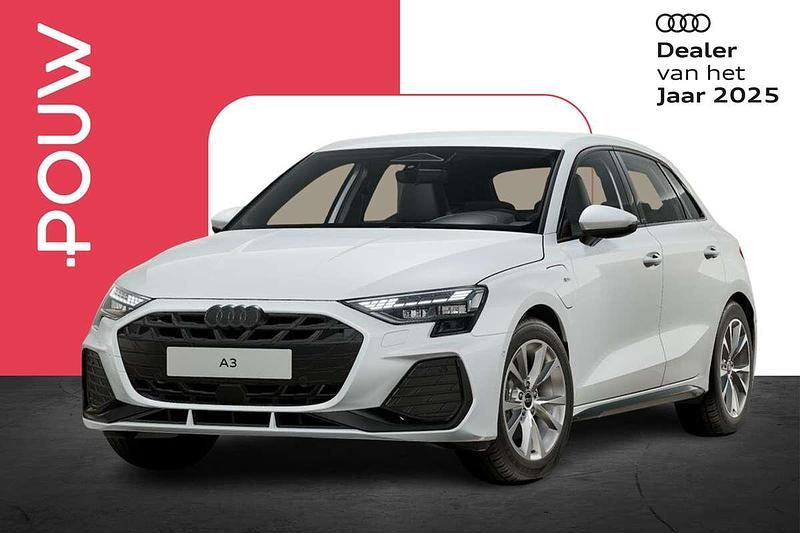 Wit Nieuw 2025 Audi A3 Sportback e-tron S-Line Sedan | € 48.950 (Eerlijke prijs) - Afbeelding 1/4