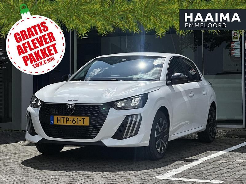 Wit Nieuw 2025 Peugeot 208 Style Hatchback | € 26.945 (Super prijs) - Afbeelding 1/4