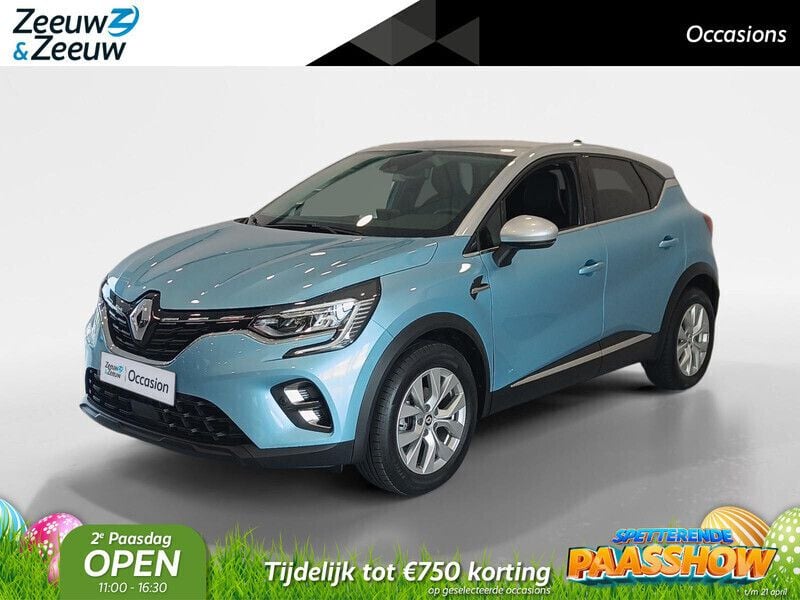 Twotone bleu celadon / gris h Gebruikt 2021 Renault Captur Intens SUV | € 18.935 (Eerlijke prijs) - Afbeelding 1/4