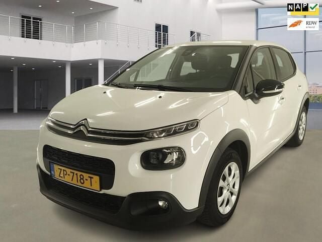 Wit Gebruikt 2019 Citroën C3 Feel Hatchback | € 7.399 (Super prijs) - Afbeelding 1/4