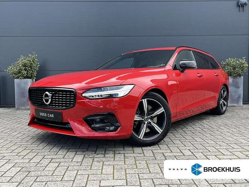 Rood Gebruikt 2018 Volvo V90 R-Design Stationwagen | € 26.900 (Eerlijke prijs) - Afbeelding 1/4