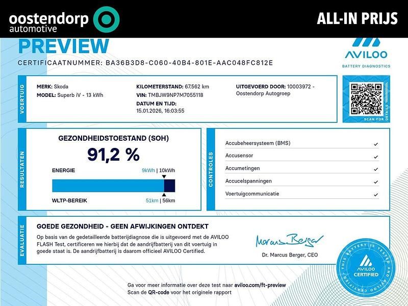 Grijs Occasion 2021 Skoda Superb Business Line Hatchback | € 25.880 (Eerlijke prijs) - Afbeelding 1/1