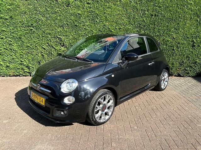 Zwart Gebruikt 2014 Fiat 500C Cabriolet | € 6.950 (Eerlijke prijs) - Afbeelding 1/4