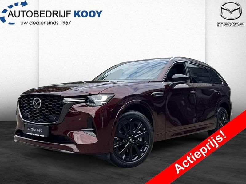 Rood Nieuw 2025 Mazda CX-80 Homura-Line SUV | € 70.890 (Iets duurder) - Afbeelding 1/4