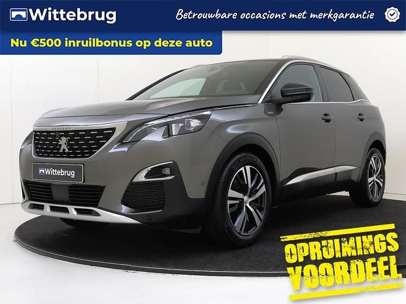 Grijs Occasion 2017 Peugeot 3008 GT-line SUV | € 18.925 (Eerlijke prijs) - Afbeelding 1/3