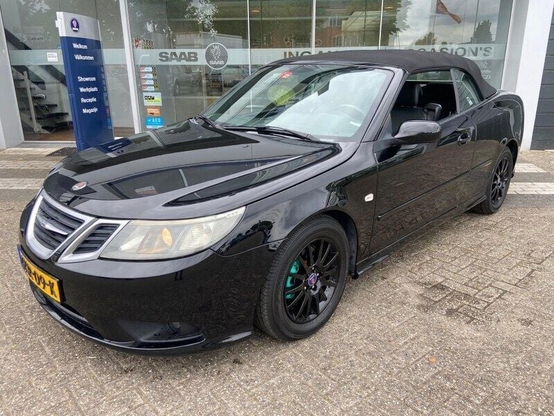 Zwart Gebruikt 2009 Saab 9-3 Cabriolet Linear Cabriolet | € 19.950 - Afbeelding 1/4