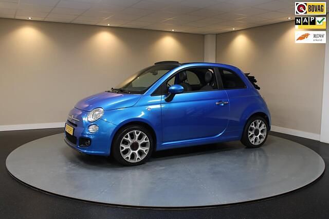 Blauw Occasion 2015 Fiat 500C Sport Cabriolet | € 7.940 (Eerlijke prijs) - Afbeelding 1/4