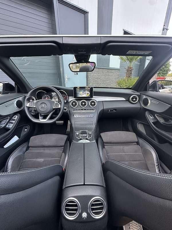 Occasion Mercedes C180 AMG line 156 PK (114 kW) 2017 Grijs, andere lak Cabriolet