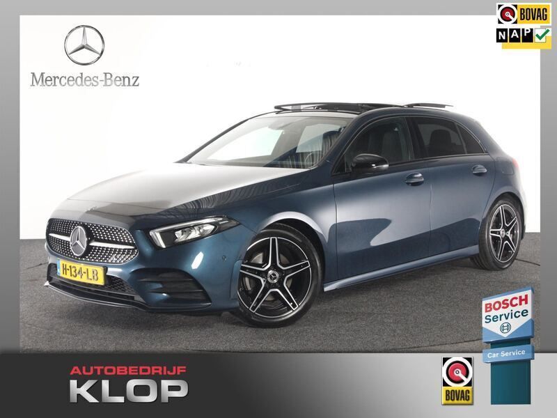 Occasion Mercedes A180 Advantage 136 PK (100 kW) 2020 Blauw, metallic lak Hatchback