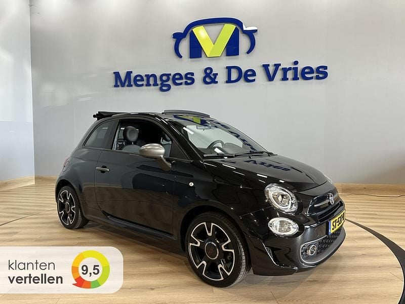 Zwart Gebruikt 2018 Fiat 500C Sport Cabriolet | € 12.990 (Eerlijke prijs) - Afbeelding 1/3