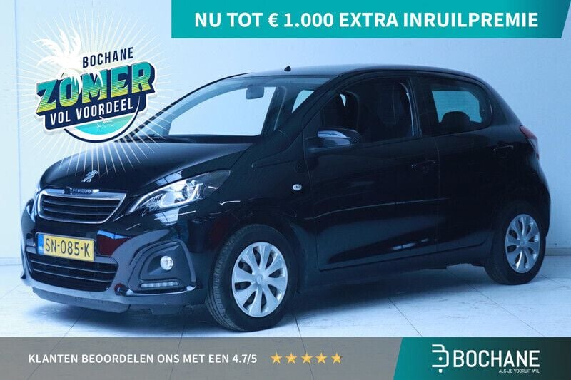 Zwart Gebruikt 2018 Peugeot 108 Active Hatchback | € 8.540 (Eerlijke prijs) - Afbeelding 1/4