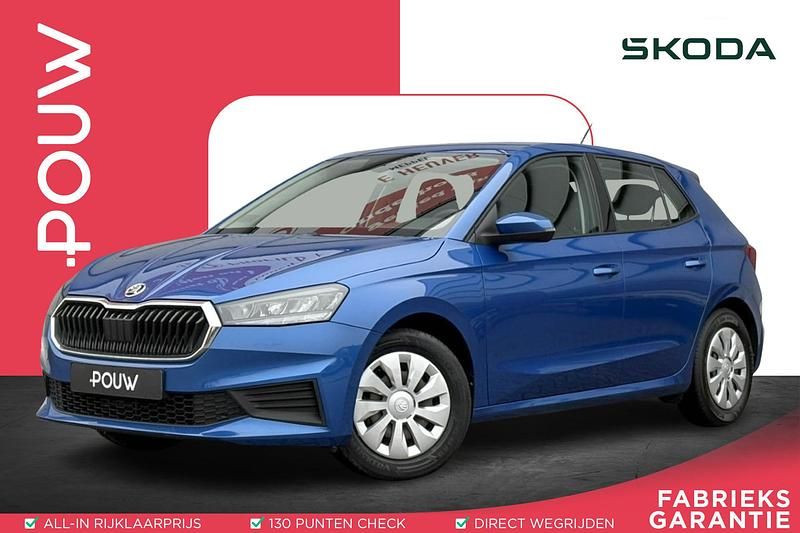 Blauw Occasion 2023 Skoda Fabia Ambition Hatchback | € 17.950 (Eerlijke prijs) - Afbeelding 1/4