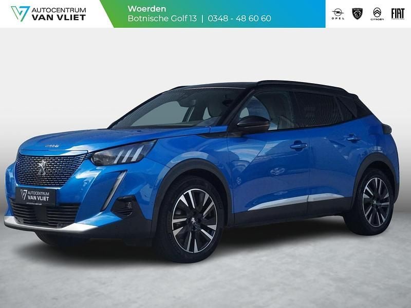 Blauw Gebruikt 2021 Peugeot e-2008 GT SUV | € 18.990 (Eerlijke prijs) - Afbeelding 1/4