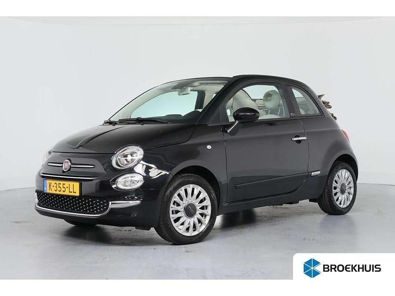Zwart Gebruikt 2021 Fiat 500C Lounge Cabriolet | € 14.900 (Eerlijke prijs) - Afbeelding 1/4