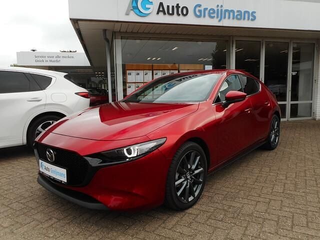 Rood Gebruikt 2025 Mazda 3 Exclusive-Line Hatchback | € 33.500 (Iets duurder) - Afbeelding 1/4