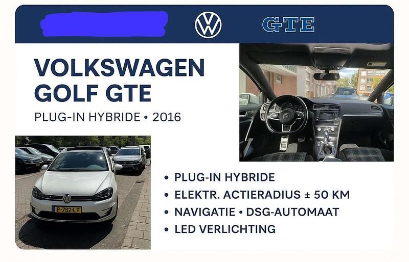 Wit Gebruikt 2016 VW Golf VII GTE Stationwagen | € 15.499 (Eerlijke prijs) - Afbeelding 1/4