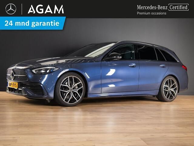 Blauw Gebruikt 2024 Mercedes C180 AMG Line Premium Plus Stationwagen | € 53.950 - Afbeelding 1/4