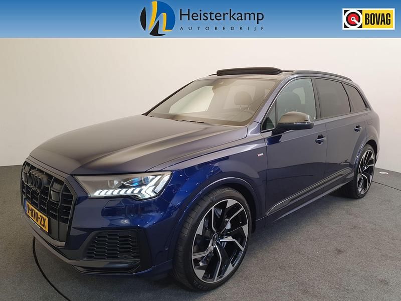 Blauw, metallic lak Gebruikt 2021 Audi Q7 S-Line SUV | € 60.950 (Eerlijke prijs) - Afbeelding 1/4