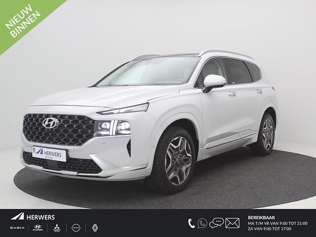 Glacier white pearl metallic (w3a) Gebruikt 2021 Hyundai Santa Fe Premium SUV | € 40.885 (Iets duurder) - Afbeelding 1/4