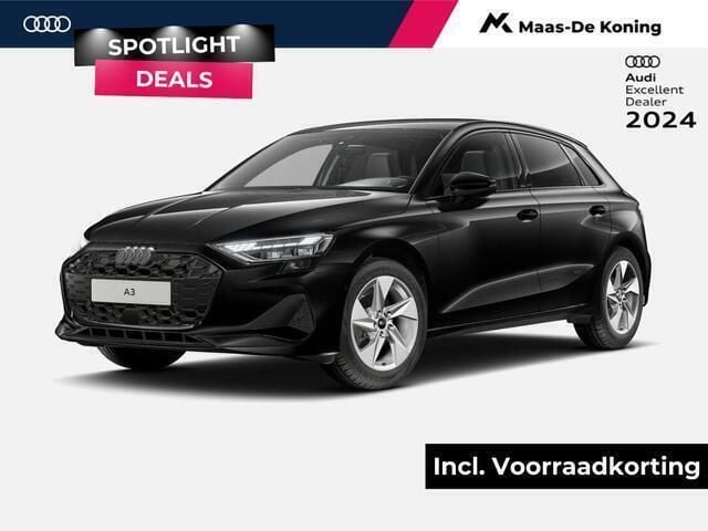 Zwart Nieuw 2024 Audi A3 Sportback Advanced Hatchback | € 39.990 (Goede deal) - Afbeelding 1/4