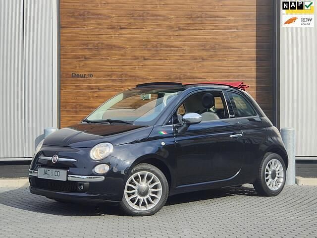 Zwart Gebruikt 2013 Fiat 500C Lounge Cabriolet | € 7.900 (Eerlijke prijs) - Afbeelding 1/4