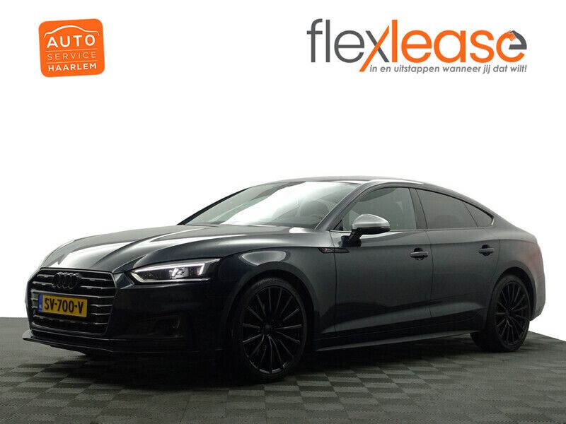 Blauw metallic Gebruikt 2018 Audi A5 Sportback S-Line Hatchback | € 24.900 (Iets duurder) - Afbeelding 1/4