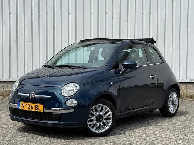 Blauw Gebruikt 2015 Fiat 500C Lounge Cabriolet | € 6.499 (Goede deal) - Afbeelding 1/4