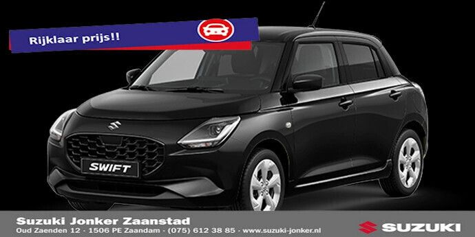 Zwart Nieuw 2025 Suzuki Swift Hatchback | € 22.998 (Eerlijke prijs) - Afbeelding 1/3